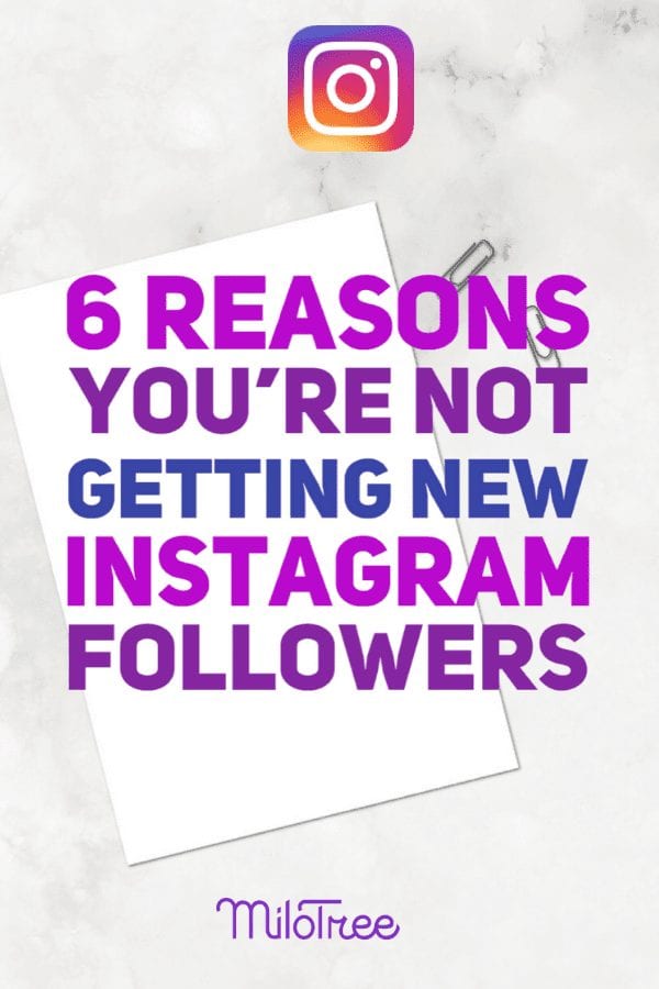 6 Reasons You're not Getting Instagram Followers | MiloTree.com