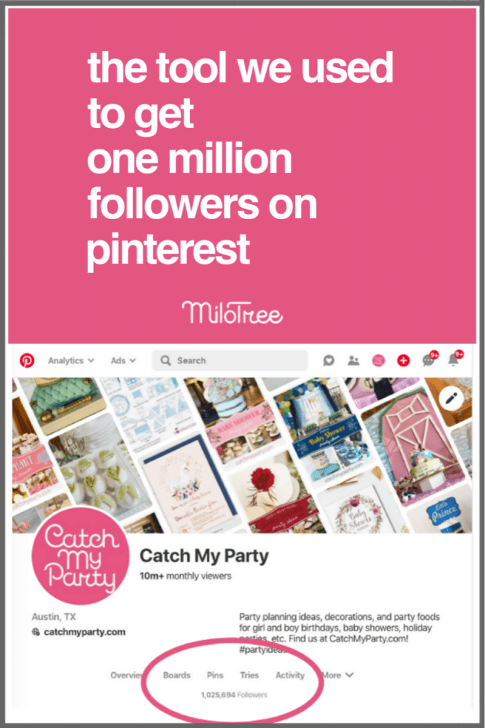 What is the Tool We Used to Get 1 Million Followers on Pinterest? | MiloTree.com